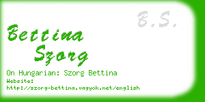 bettina szorg business card